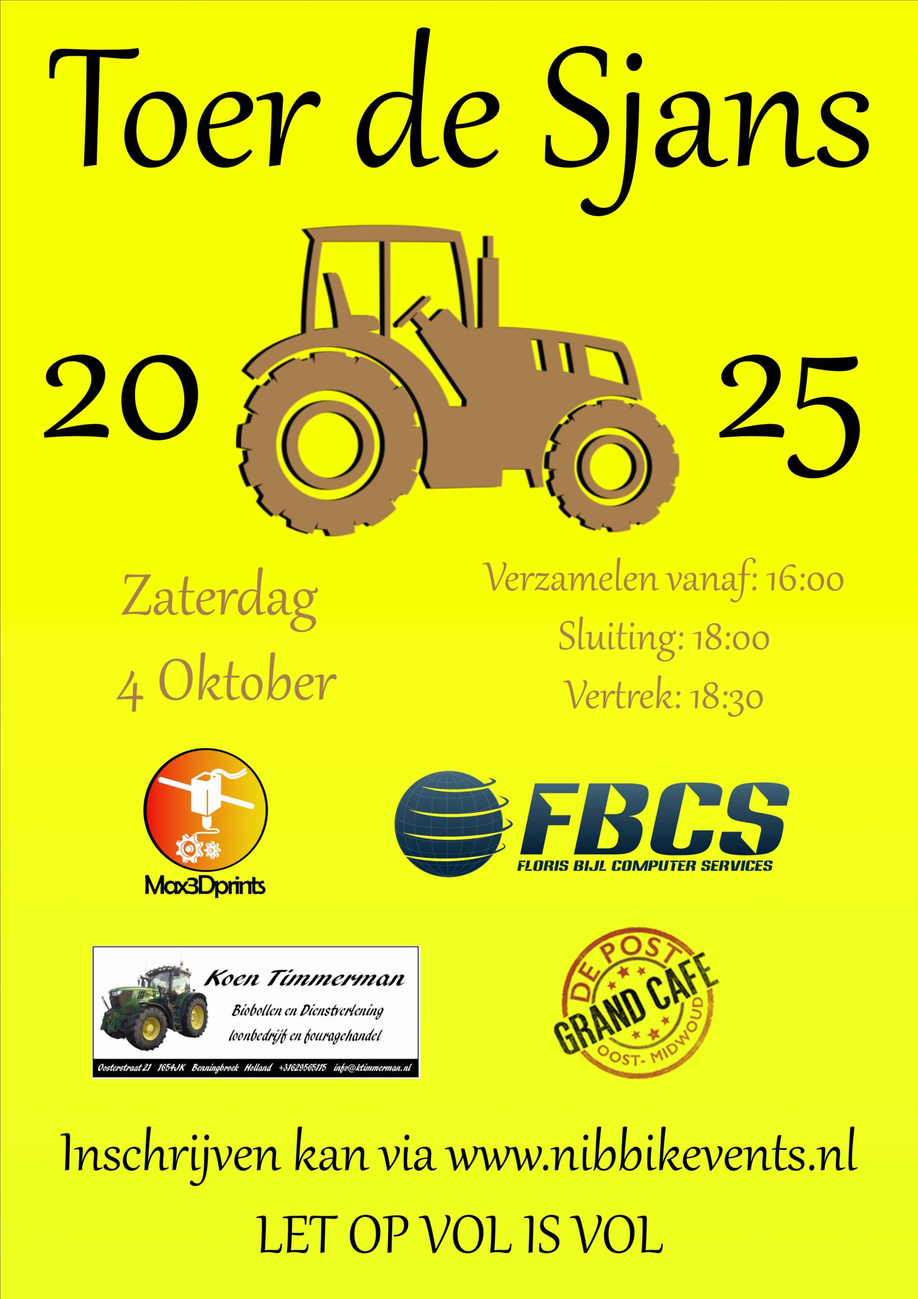Poster Toer de Sjans 2025 sim racing
